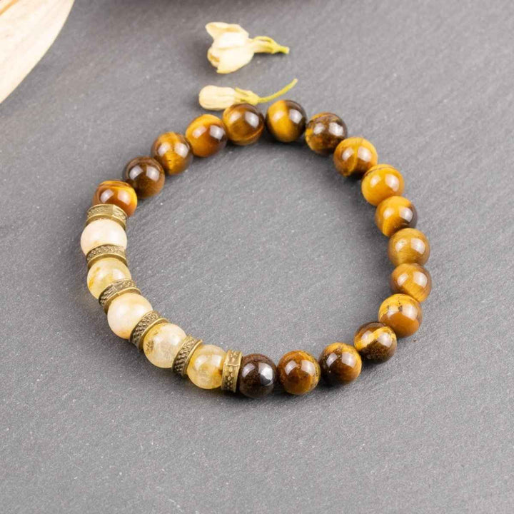 Tiger Eye and  Citrine for Confidence, wealth & Abundance. Zodiac: Leo, Capricorn, Gemini, Virgo, Taurus