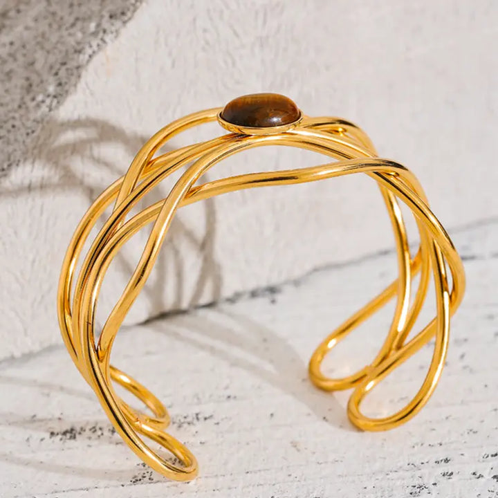 Tiger's Eye Bangle for Protection & Courage Yiwu Jinyou VIMI