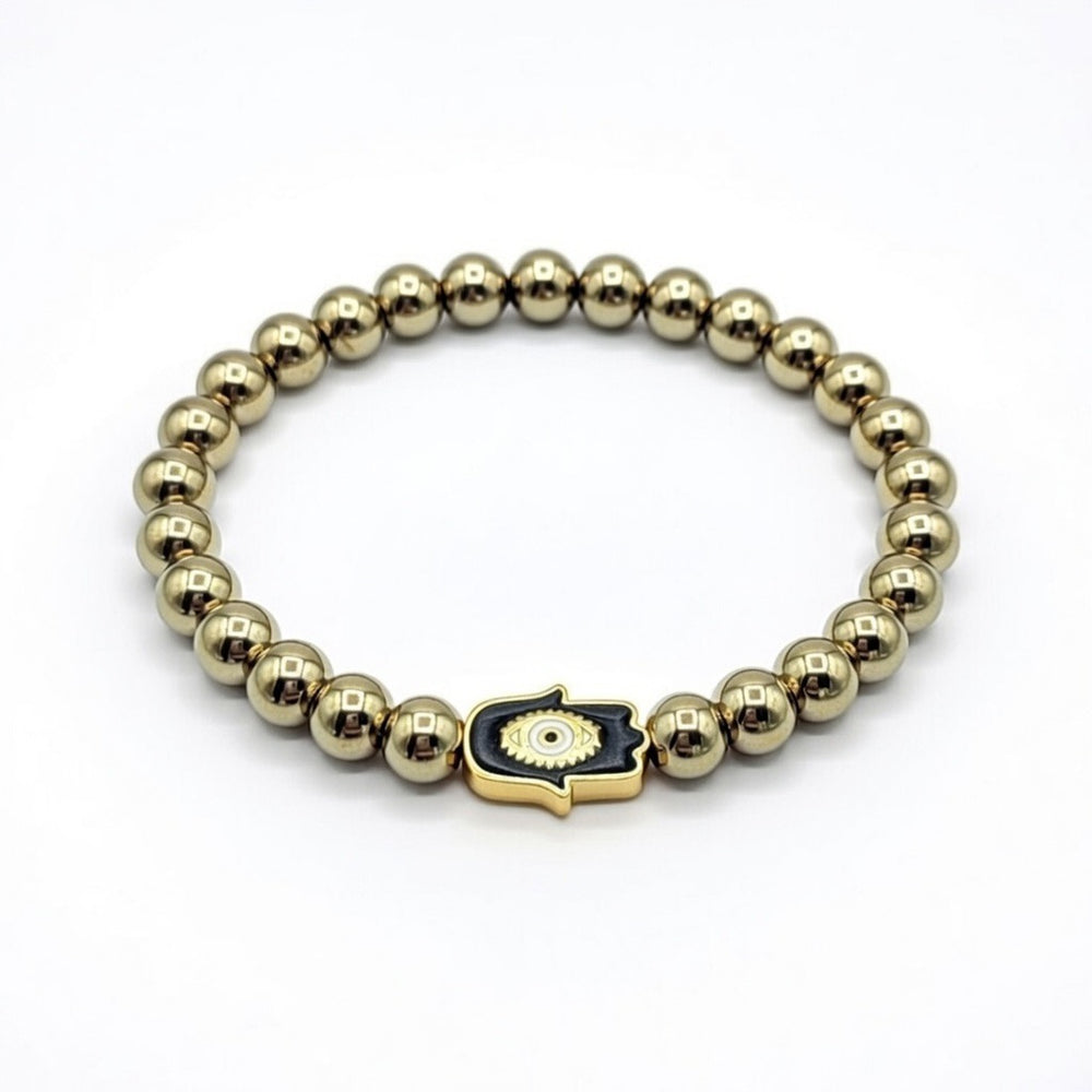 Pyrite with Hamza Hand Bracelet