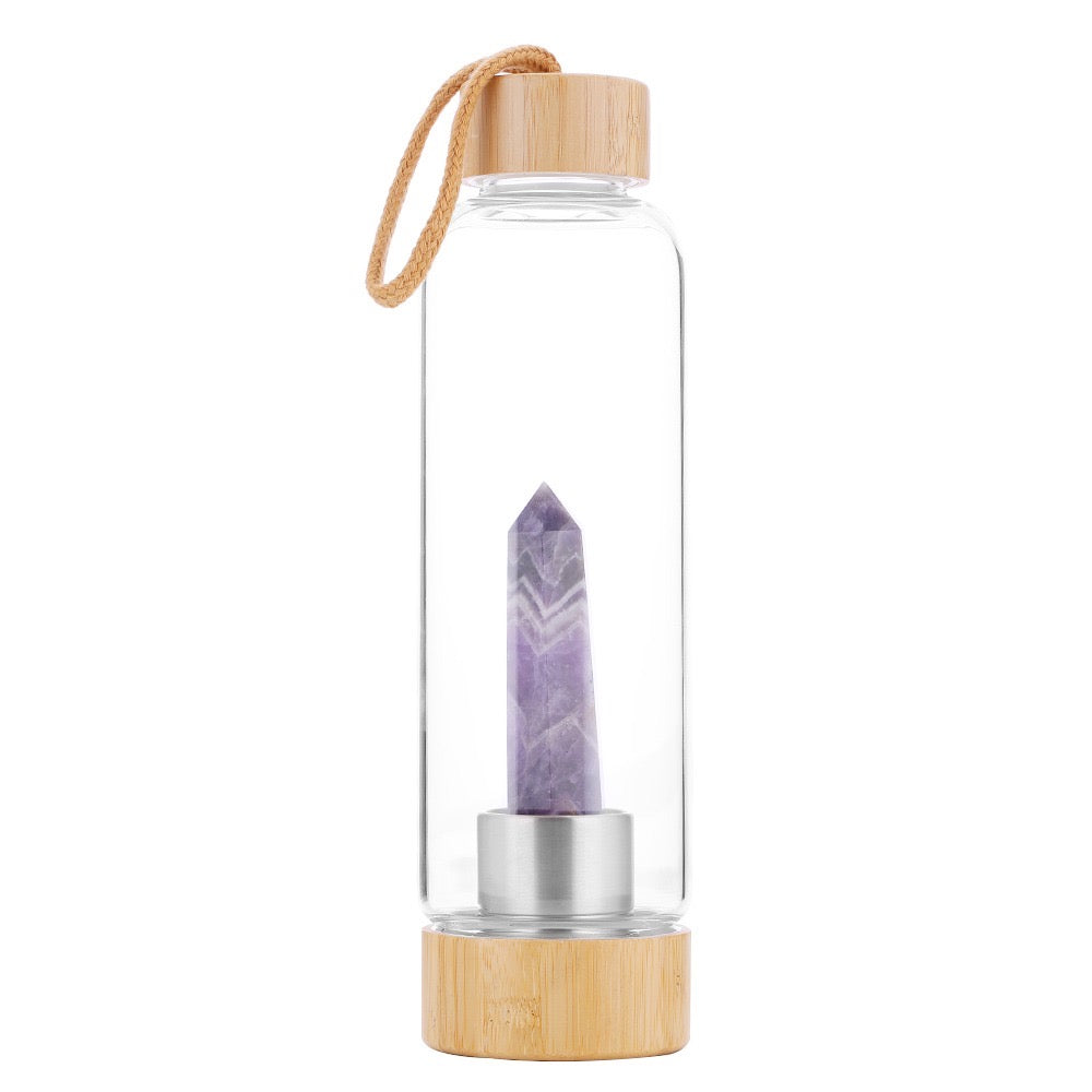 Amethyst Water Bottle for Healing & Growth