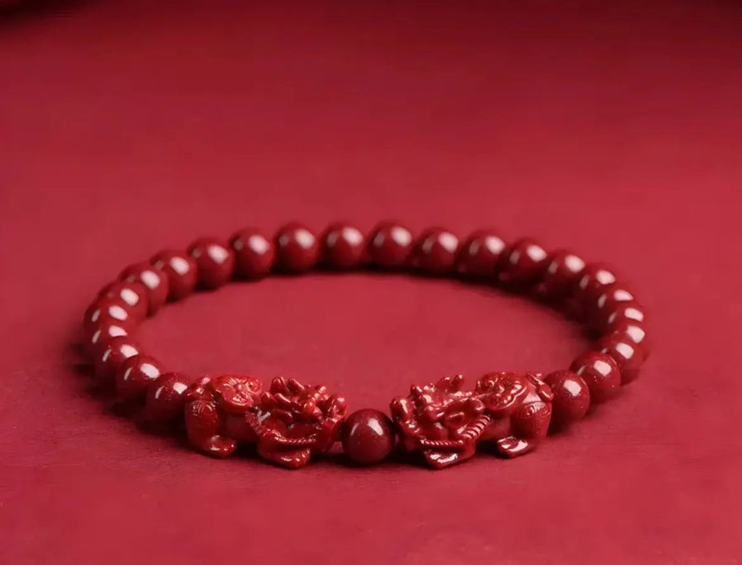 Cinnabar Stone & Pixiu for Luck & Confidence  by Raw Spiritual