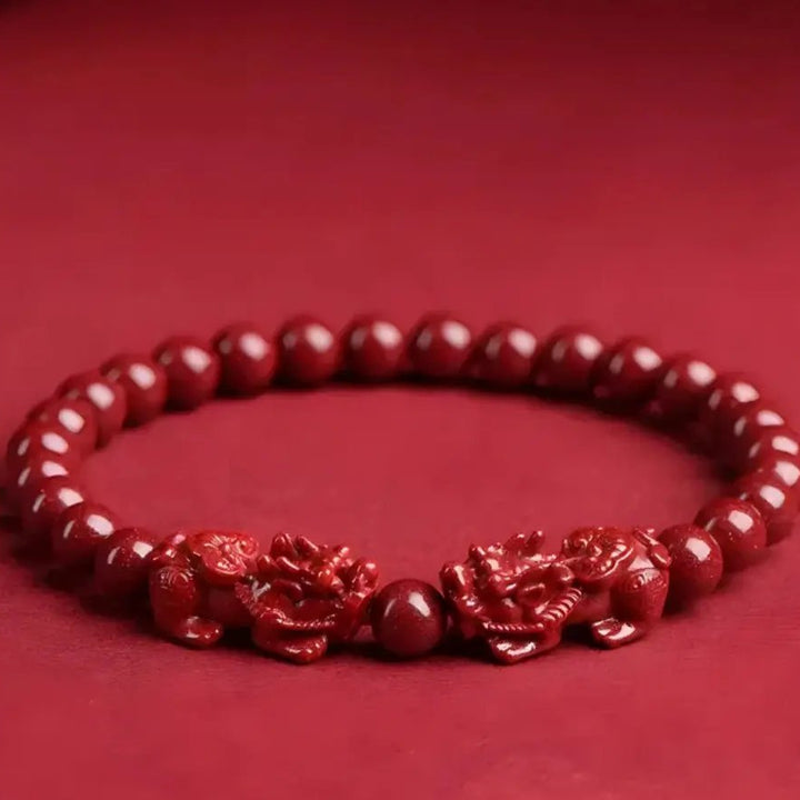 Cinnabar Stone & Pixiu for Luck & Confidence - Raw Spiritual UAE