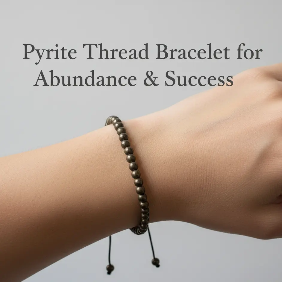 Pyrite Thread Bracelet for Abundance & Wealth  by Raw Spiritual