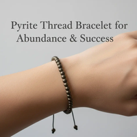Pyrite Thread Bracelet for Abundance & Wealth  by Raw Spiritual