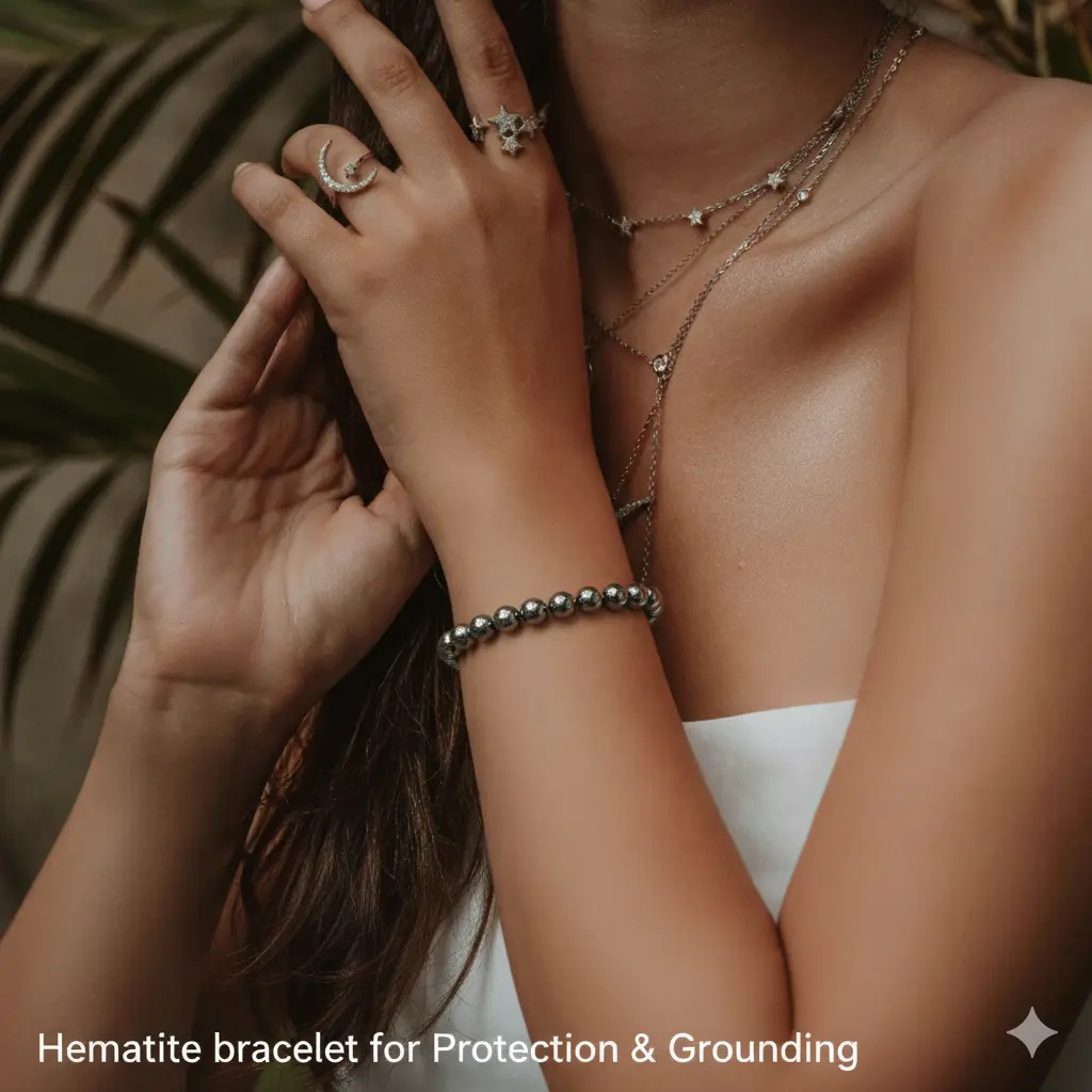 Hematite bracelet for Protection & Grounding  by Raw Spiritual