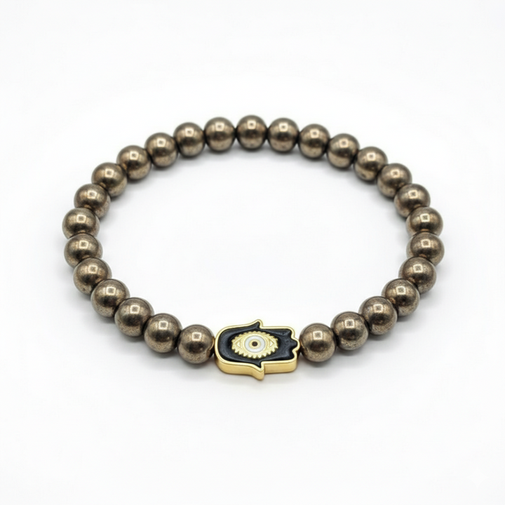 Pyrite with Hamza Hand Bracelet - Raw Spiritual UAE