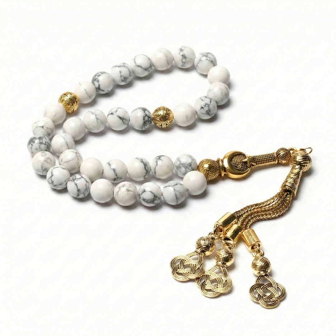Howlite Tasbih - Raw Spiritual UAE