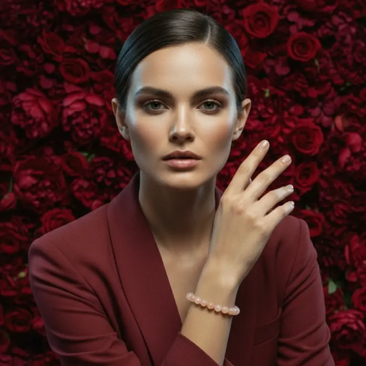 Peach Moonstone Bracelet for Serendipity & Clairvoyance  by Raw Spiritual