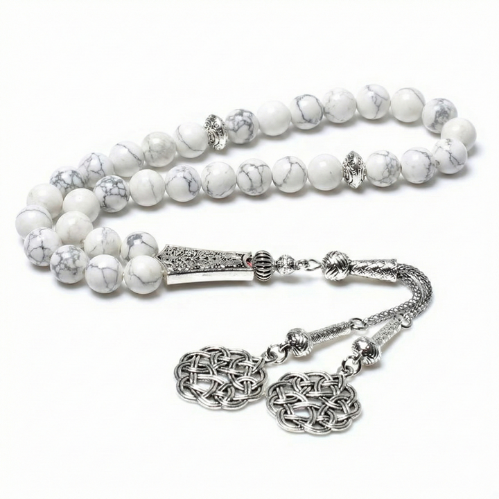 Howlite Misbaha - Raw Spiritual UAE