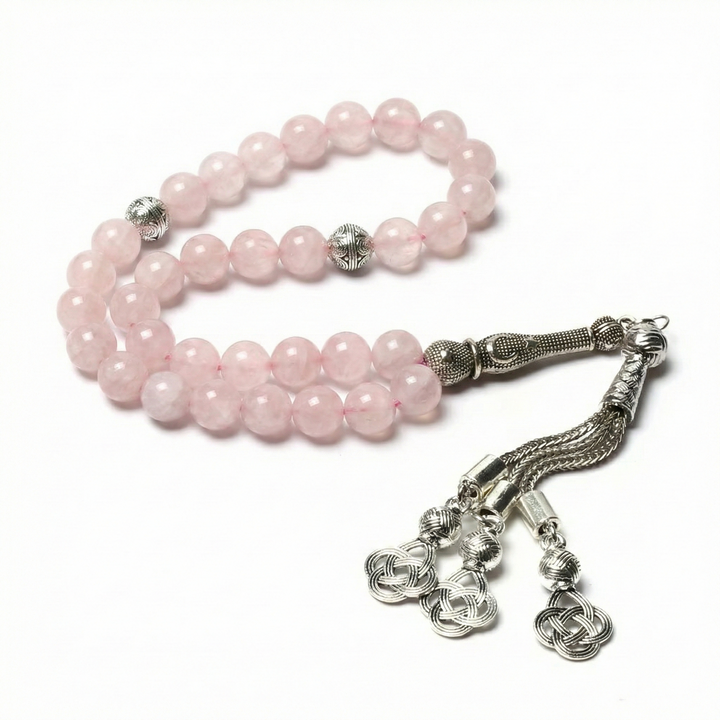 Rose Quartz Tasbih - Raw Spiritual UAE