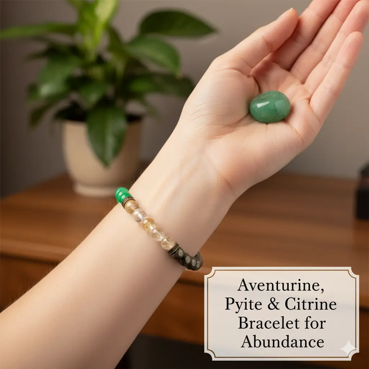 Aventurine, Pyrite & Citrine Bracelet for Abundance - Wealth Magnet  by Raw Spiritual