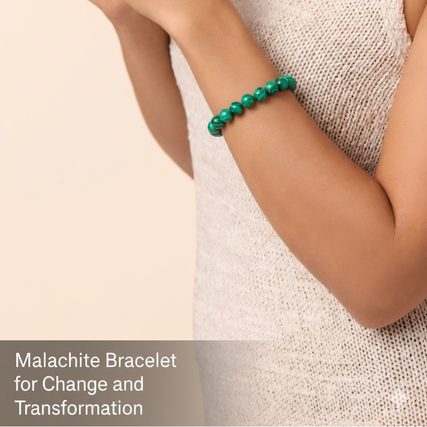 Malachite Bracelet for Change and Transformation  by Raw Spiritual