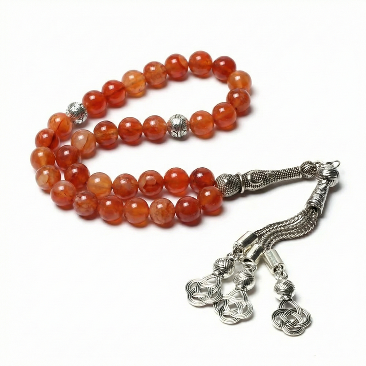 Red Carnelian Tasbih - Raw Spiritual UAE