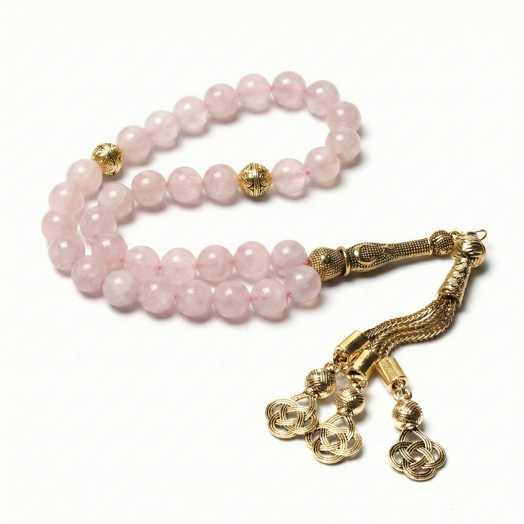Rose Quartz Tasbih - Raw Spiritual UAE