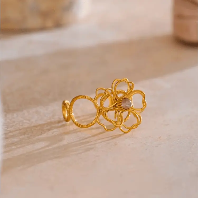 Pink Aventurine Ring for Abundance - Raw Spiritual