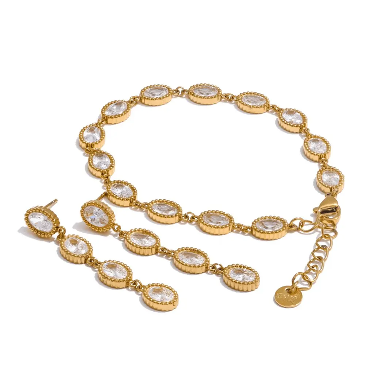 Daria Bracelet & Earrings Set - Raw Spiritual