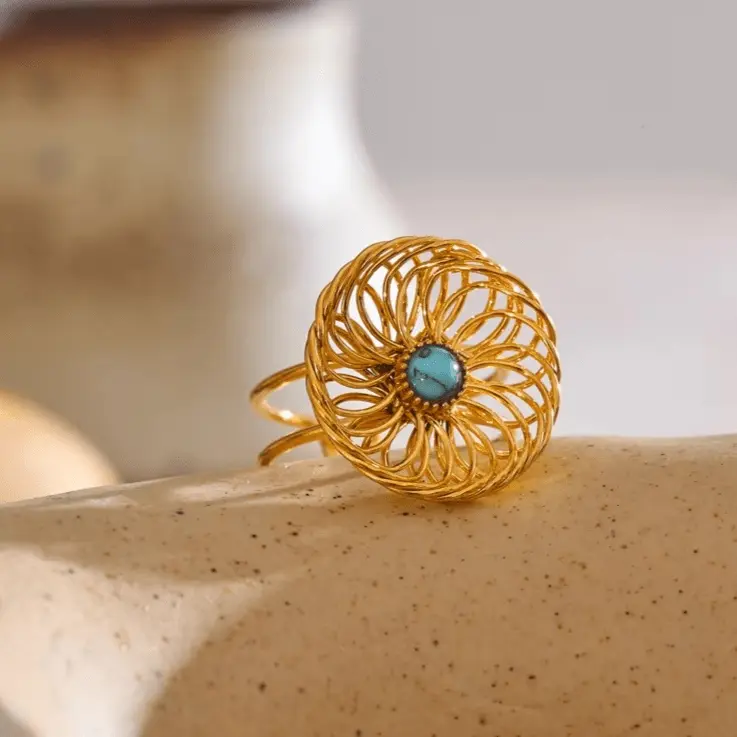 Turquoise Ring for Growth - Raw Spiritual