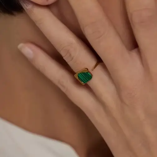 Malachite Ring for Transformation - Raw Spiritual