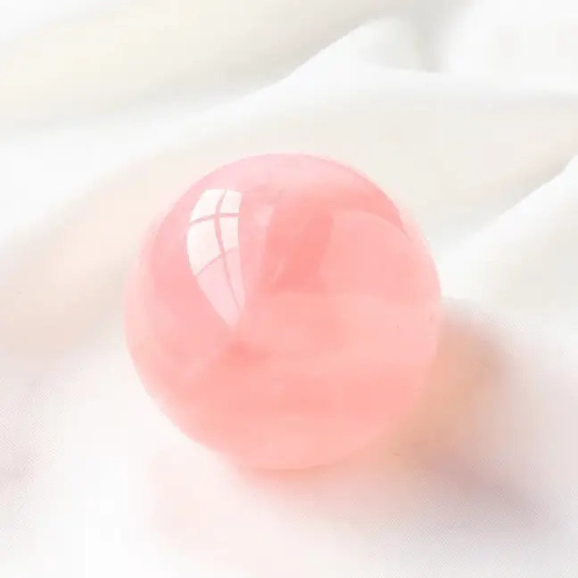 Rose Quartz Sphere for Love - Raw Spiritual