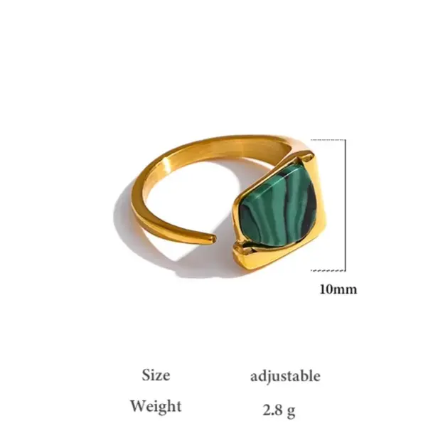 Malachite Ring for Transformation - Raw Spiritual