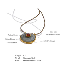 Labradorite & Agate Necklace Transformation & Luck - Raw Spiritual