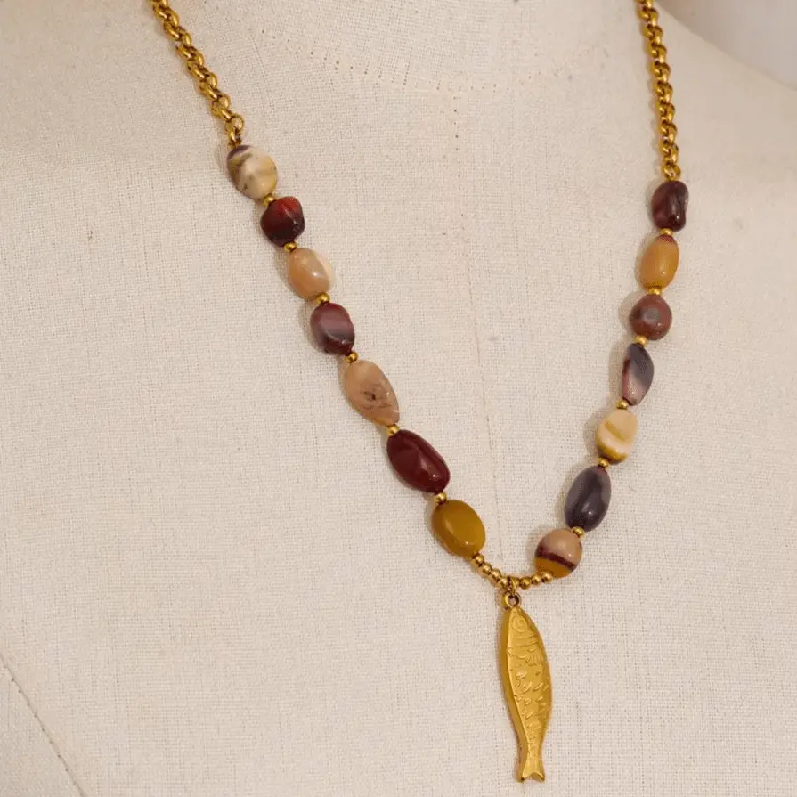 Mookaite (Jasper) Necklace for Decision Making - Raw Spiritual