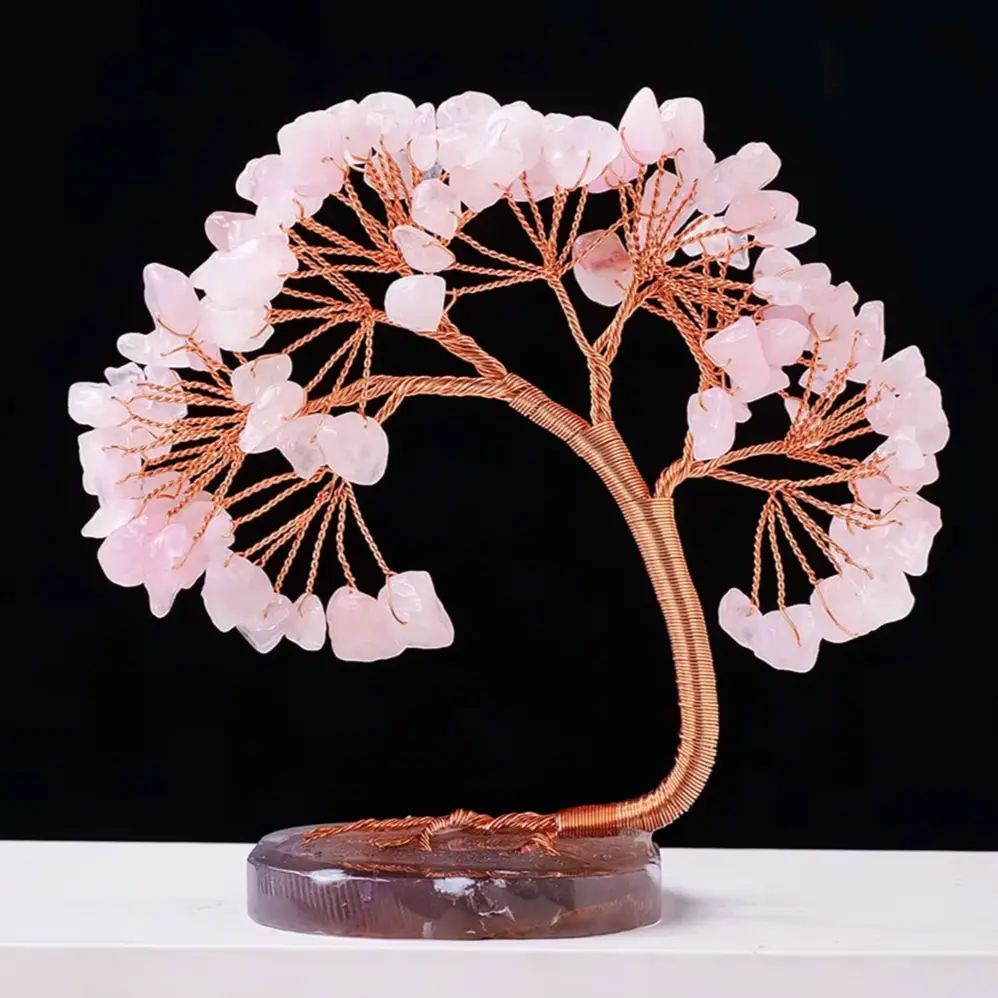 Rose Quartz Tree for Love - Raw Spiritual