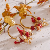 Agate & Shell Earrings for Prosperity - Raw Spiritual