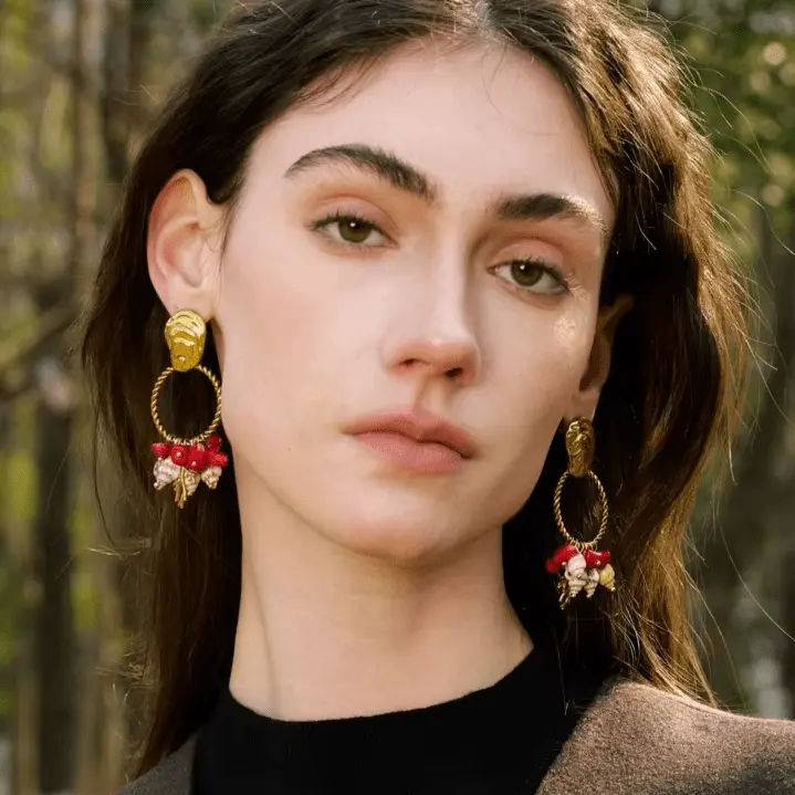 Agate & Shell Earrings for Prosperity - Raw Spiritual