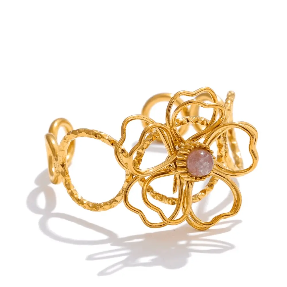 Pink Aventurine Ring for Abundance - Raw Spiritual