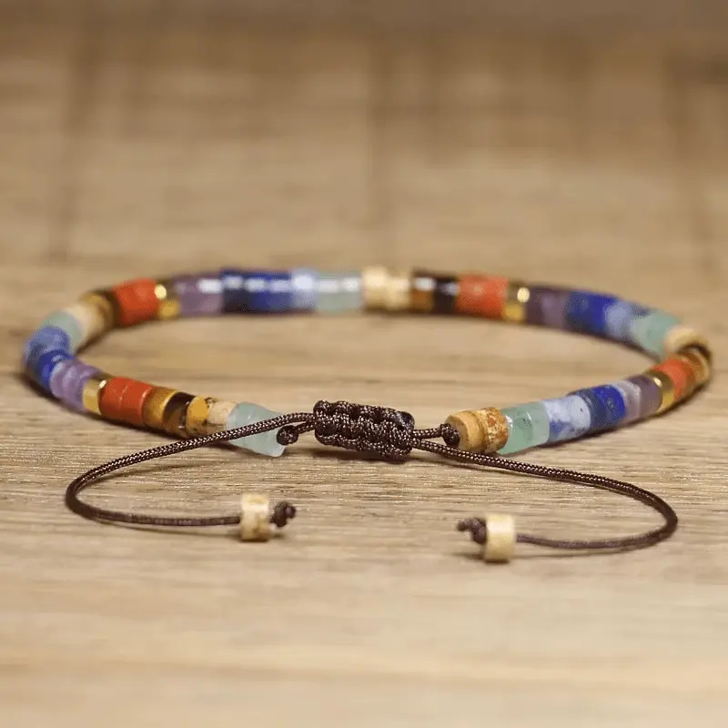 7 Chakra Braided Bracelet for Chakra Healing - Raw Spiritual