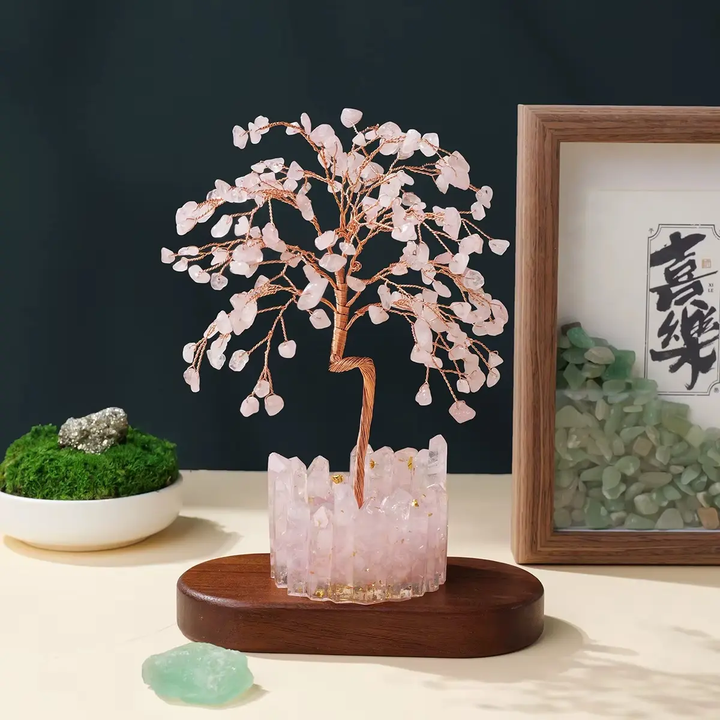 Rose Quartz Tree for Compassion - Raw Spiritual