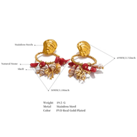 Agate & Shell Earrings for Prosperity - Raw Spiritual