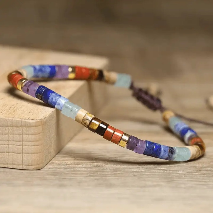 7 Chakra Braided Bracelet for Chakra Healing - Raw Spiritual