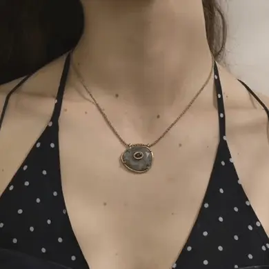 Labradorite & Agate Necklace Transformation & Luck - Raw Spiritual