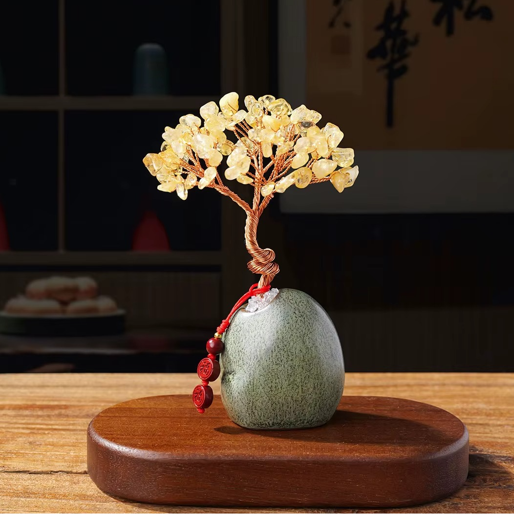 Citrine Tree for Abundance & Luck  by Raw Spiritual