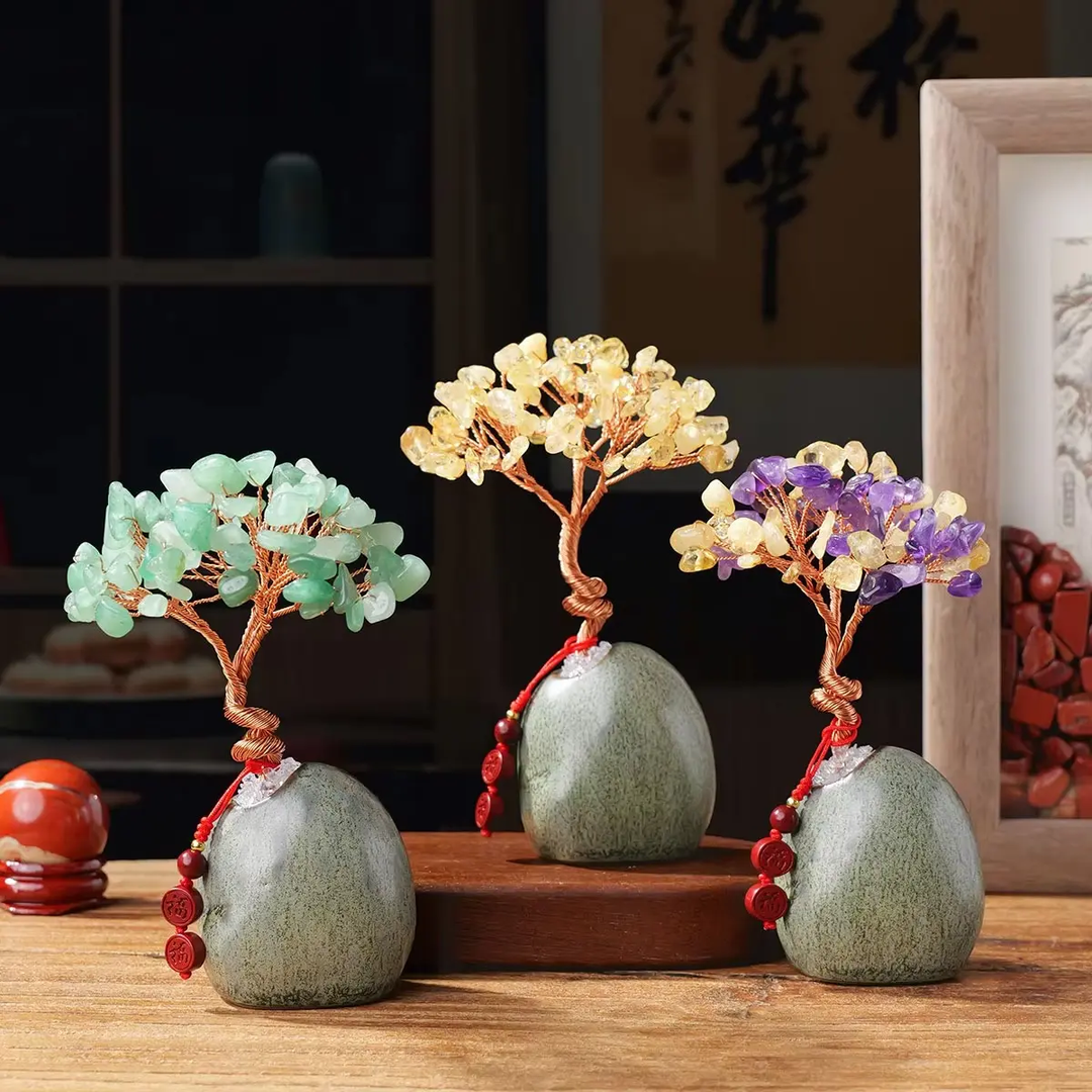 Citrine Tree for Abundance & Luck  by Raw Spiritual