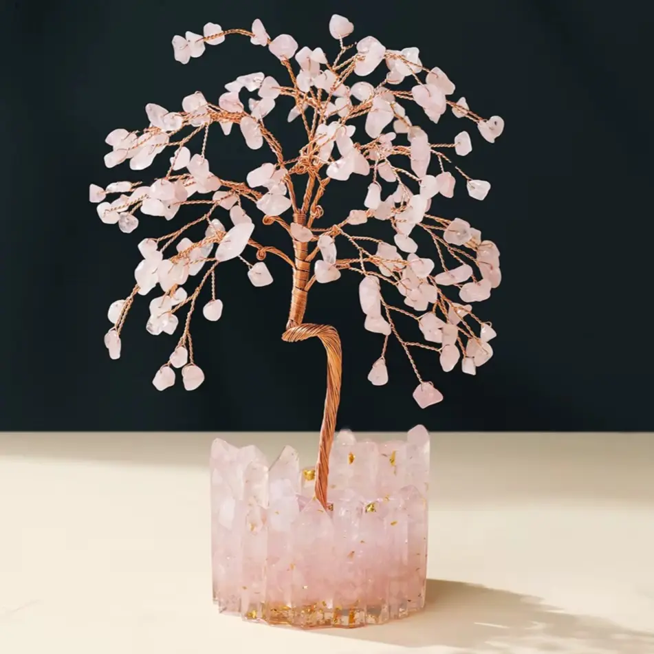 Rose Quartz Tree for Compassion - Raw Spiritual
