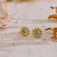 Turquoise  Earring & Necklace Set for Luck - Raw Spiritual