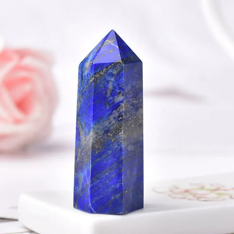 Lapis Lazuli Hexagon Point Pencil for Wisdom & Communication Yiwu Shanmei Jane