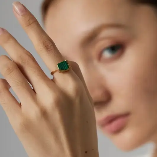 Malachite Ring for Transformation - Raw Spiritual