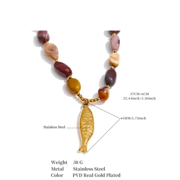 Mookaite (Jasper) Necklace for Decision Making - Raw Spiritual