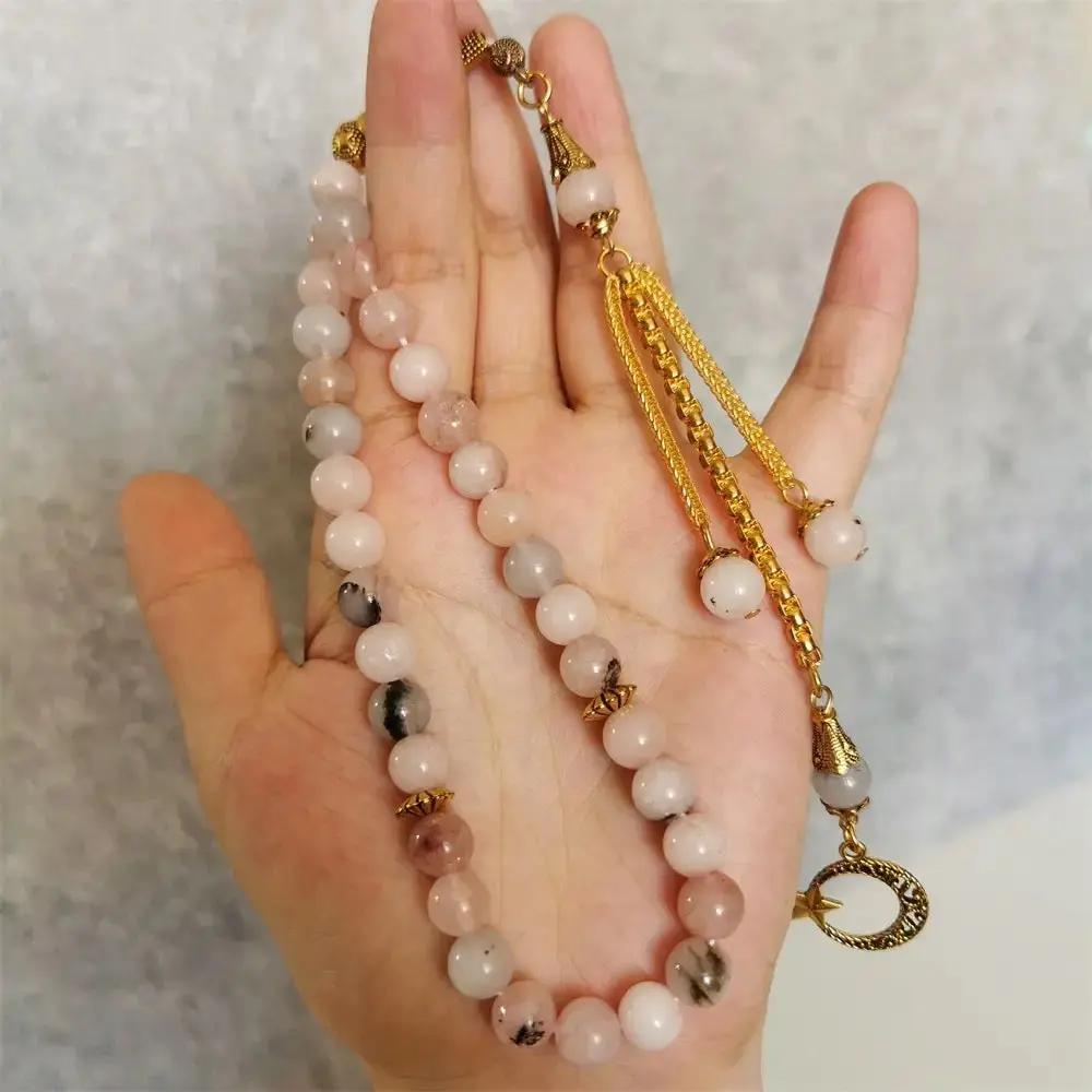 Cherry Blossom (Sakura) Agate Misbah  by Raw Spiritual