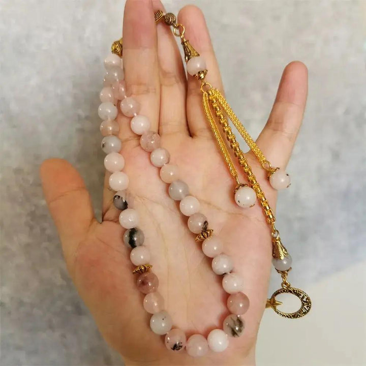 Cherry Blossom (Sakura) Agate Misbah  by Raw Spiritual