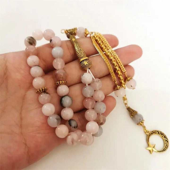 Cherry Blossom (Sakura) Agate Misbah  by Raw Spiritual