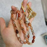 Red Agate (Aqeeq) Misbaha  by Raw Spiritual