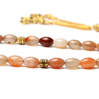 Red Agate (Aqeeq) Misbaha  by Raw Spiritual