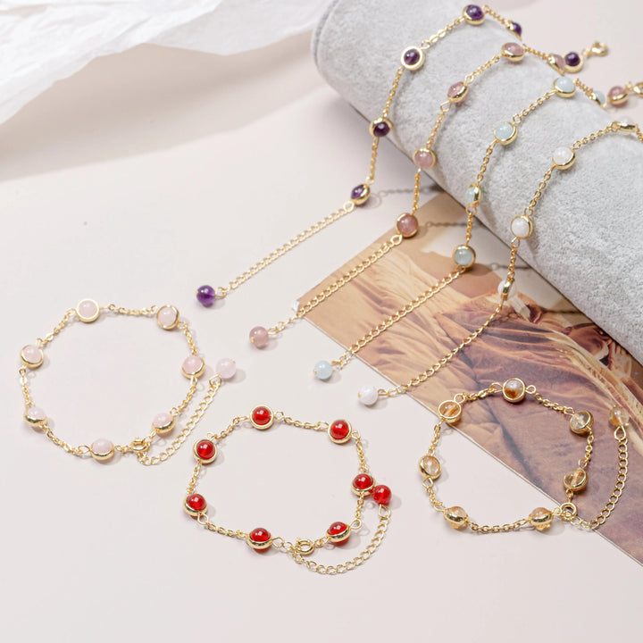 Strawberry Quartz Bracelet for Meditation & Wisdom  by Raw Spiritual