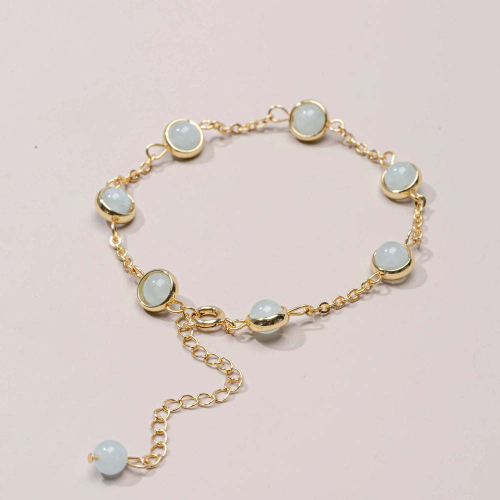 Aquamarine Bracelet for Self Expression  by Raw Spiritual