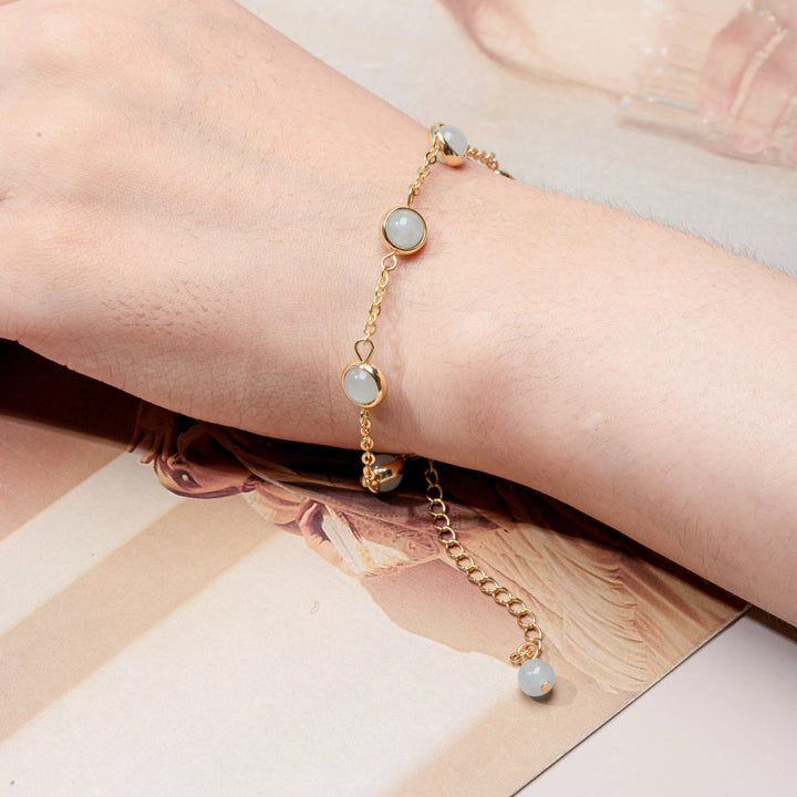 Aquamarine Bracelet for Self Expression  by Raw Spiritual